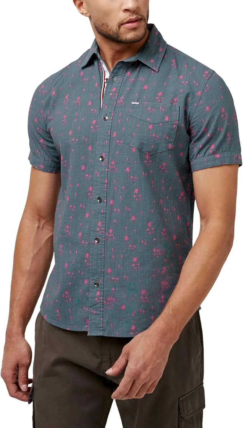 Buffalo David Bitton Men's Short Sleeve Printed Button Down