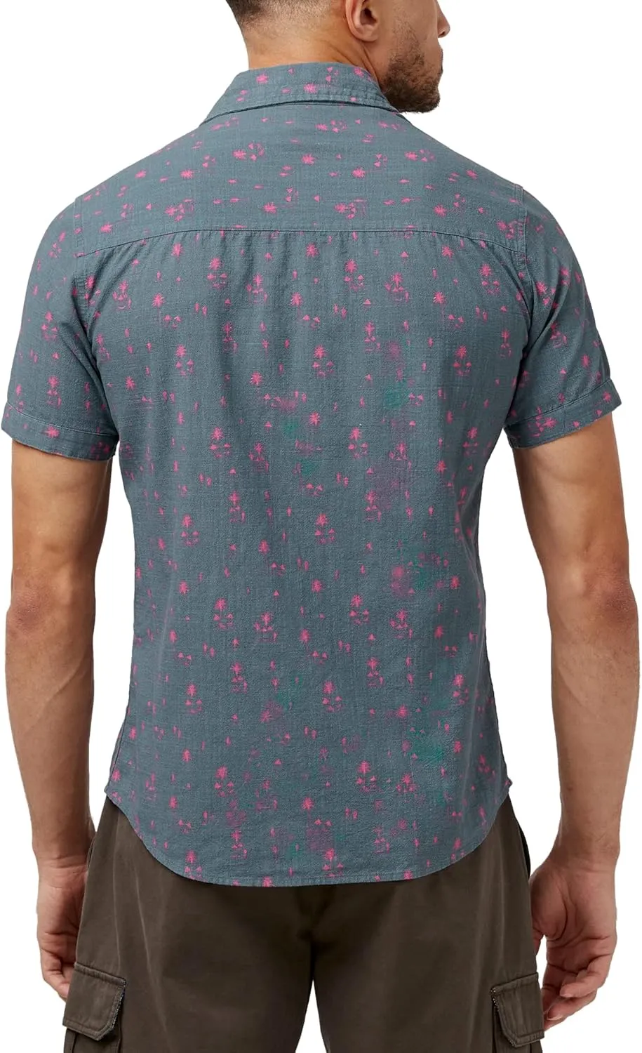 Buffalo David Bitton Men's Short Sleeve Printed Button Down