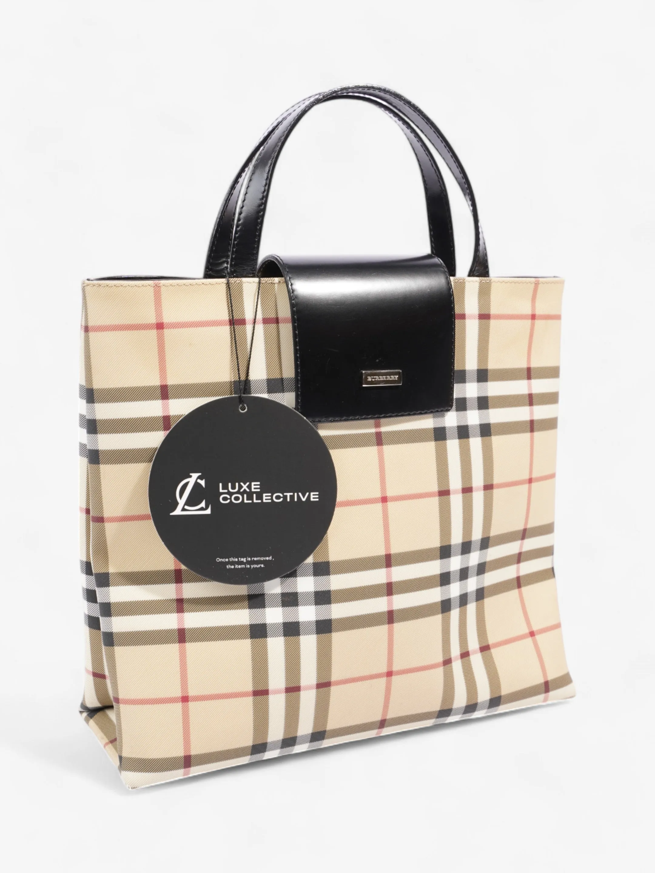 Burberry Check Tote Nova Check / Black PVC