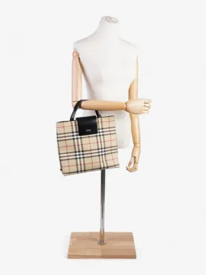 Burberry Check Tote Nova Check / Black PVC