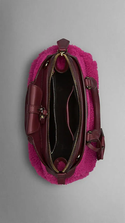 Burberry  - Small Shearling Crossbody Bag