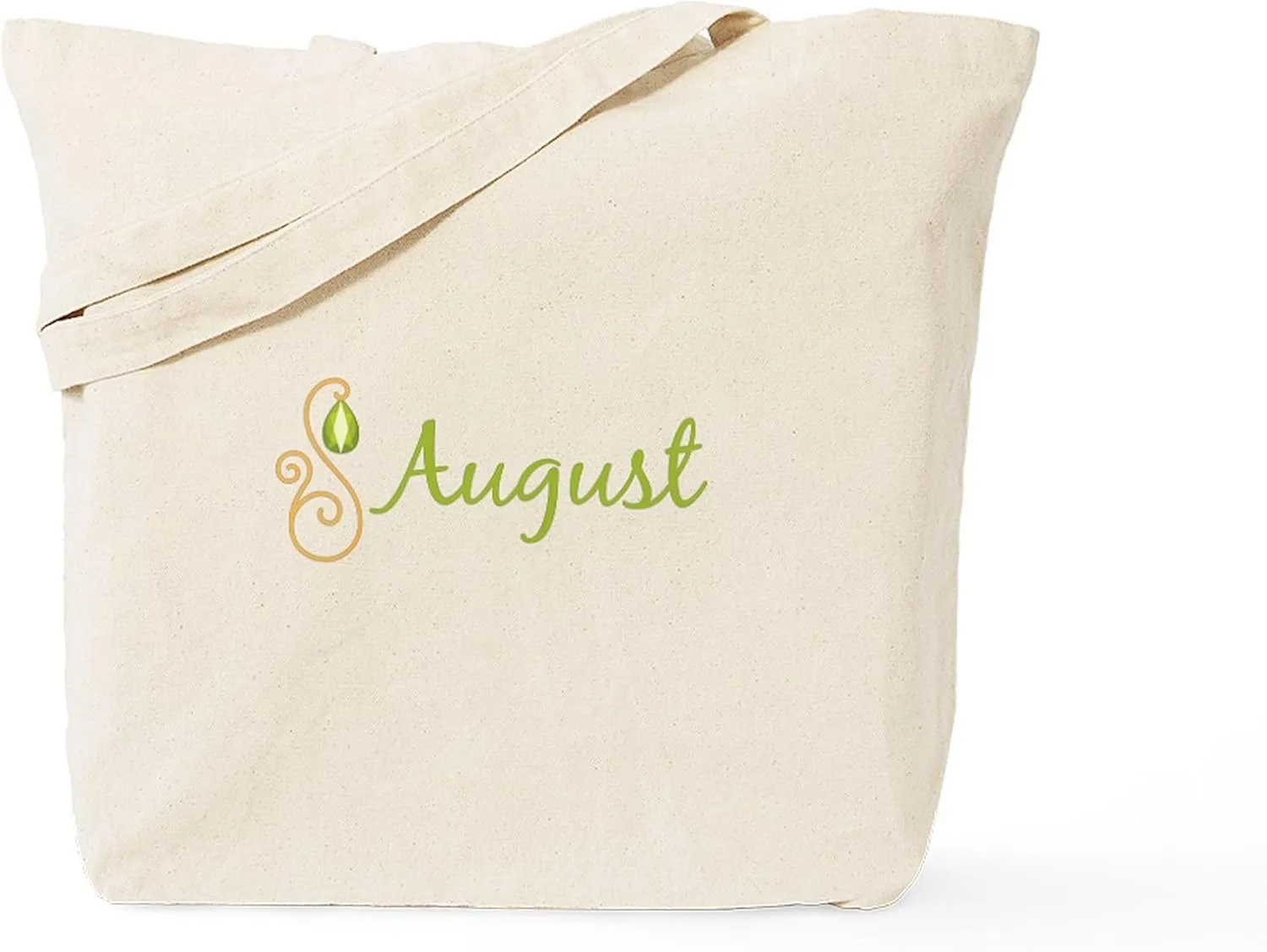 CafePress August Tote Bag Reusable Natural Beige Canvas Shopping Bag
