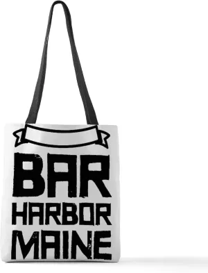 CafePress Bar Harbor Maine Polyester Tote Bag 16"x16"