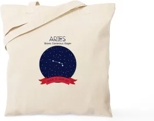 CafePress Brave Generous Eager Tote Bag Reusable Natural Beige Canvas Shopping Bag