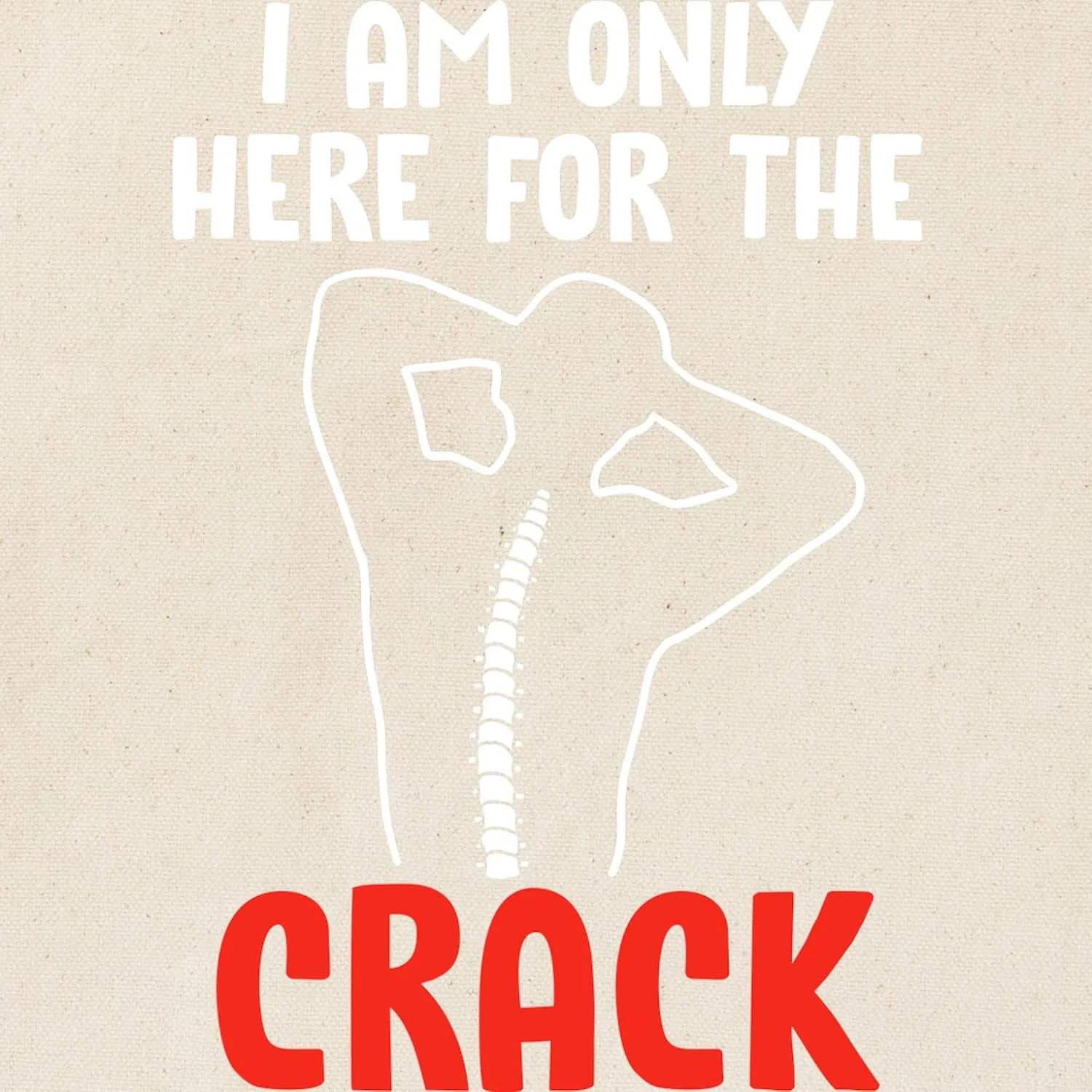 CafePress Chiropractor Occupation Back Spine Crack Tote Bag Reusable Natural Beige Canvas Shopping Bag