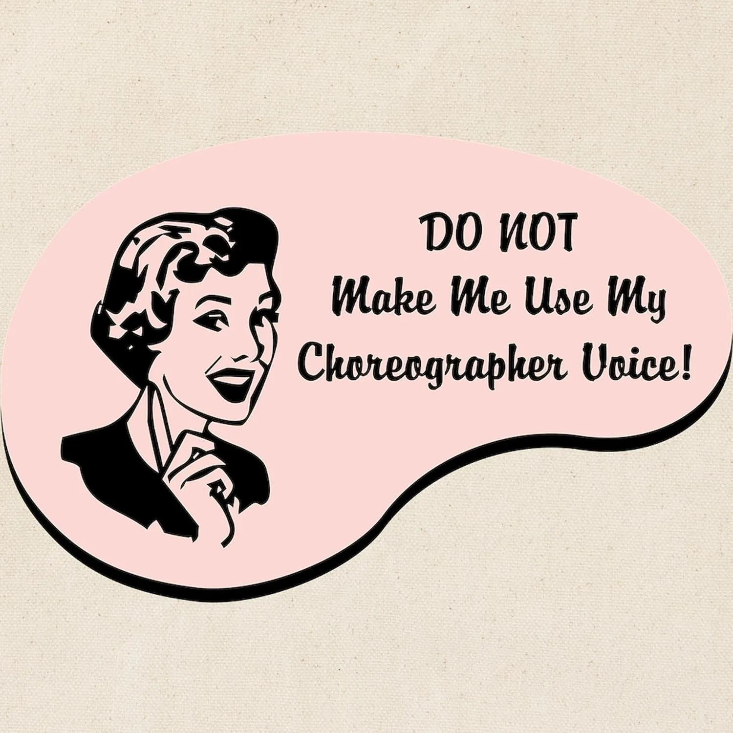 CafePress Choreographer Voice Tote Bag Reusable Natural Beige Canvas Shopping Bag