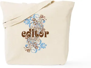 CafePress Editor Gift Tote Bag Reusable Natural Beige Canvas Shopping Bag