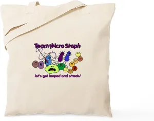 CafePress I Love Bacteria Tote Bag Reusable Natural Beige Canvas Shopping Bag