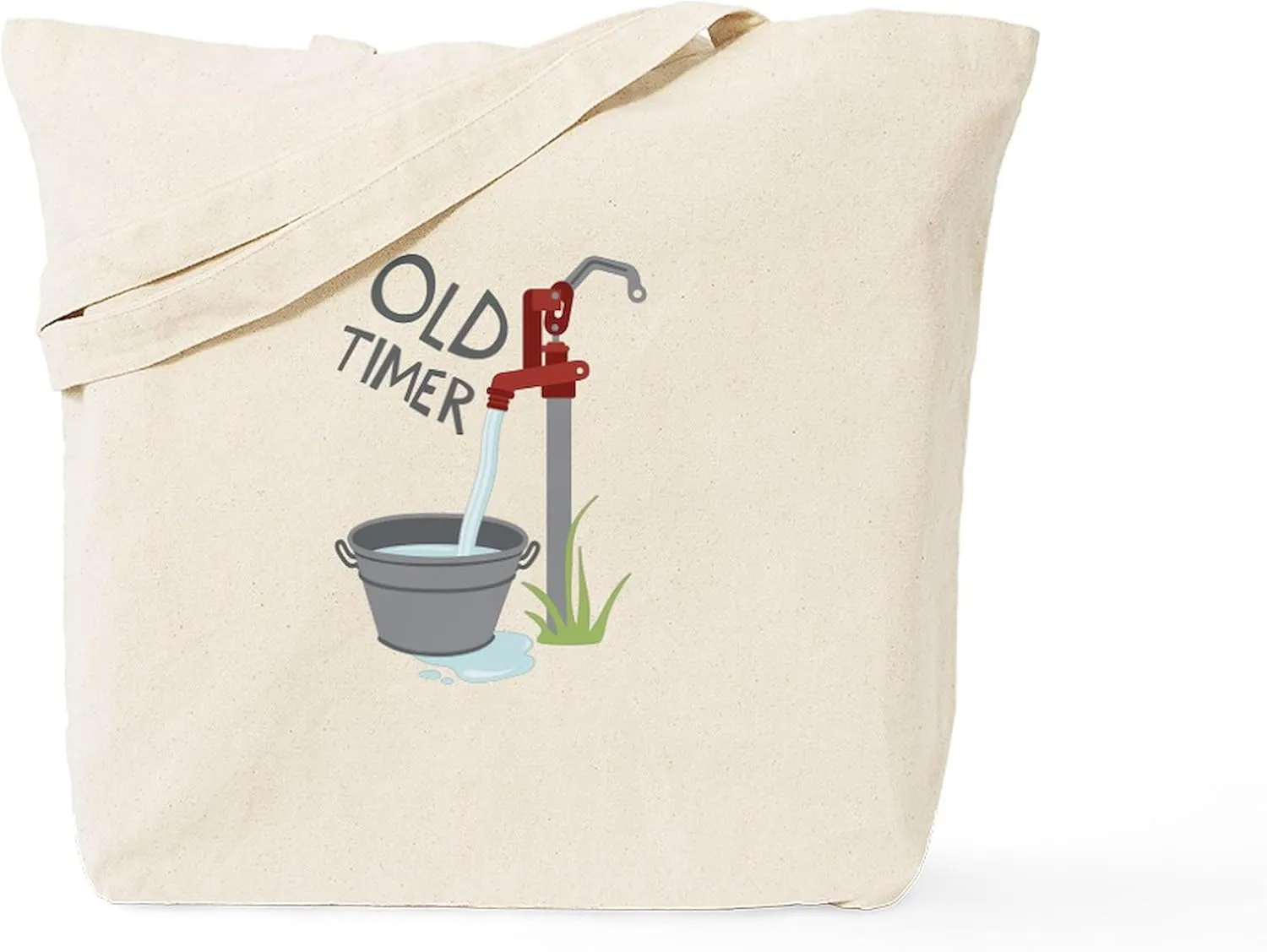 CafePress OLD TIMER Tote Bag Reusable Natural Beige Canvas Shopping Bag