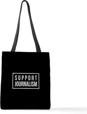 CafePress Support Journalism Polyester Tote Bag 16"x16"