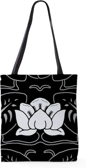 CafePress Water Lily Motif_12X18 18"x18" Reusable Grocery Shopping Sling Tote Bag