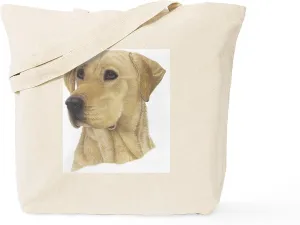 CafePress Yellow Lab Tote Bag Reusable Natural Beige Canvas Shopping Bag