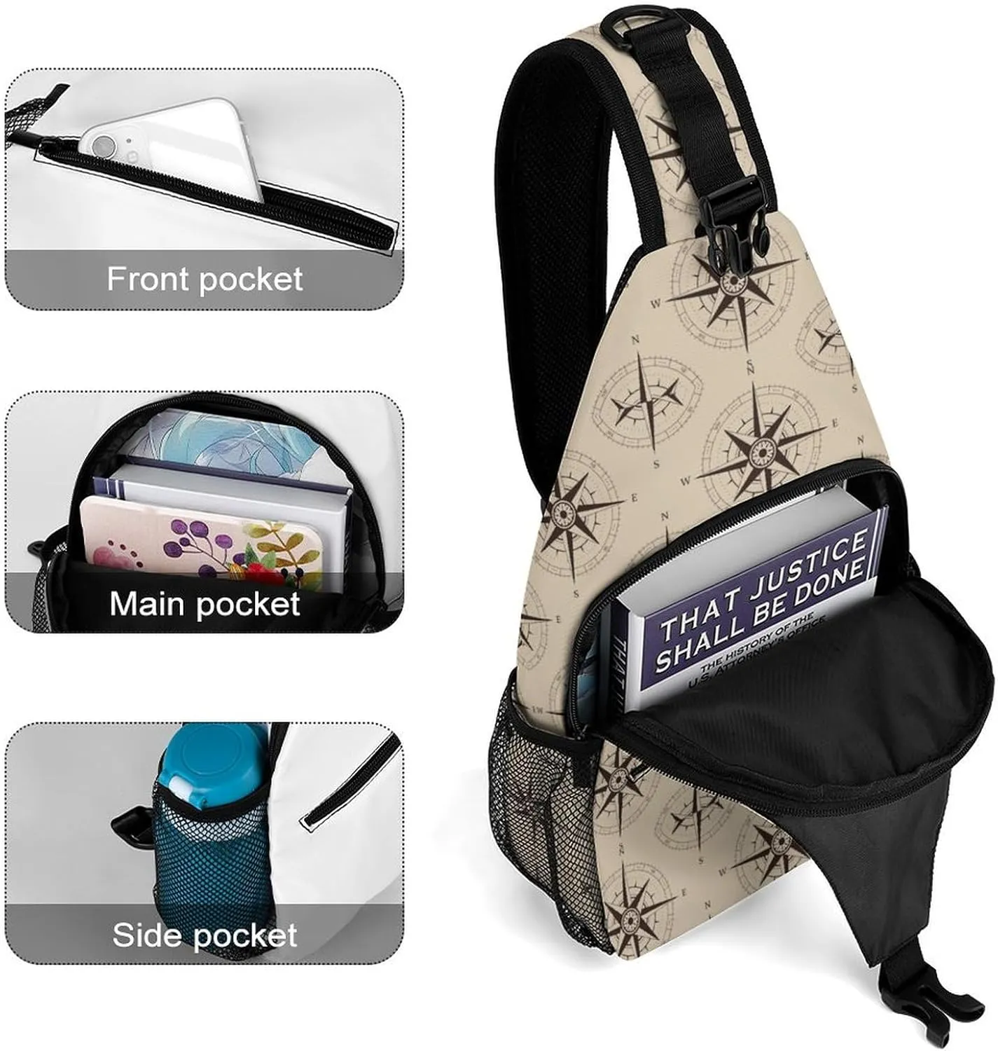 Cannabis Leafs With Skulls Versatile And Convenient Multipurpose Crossbody Bag - Perfect for Travel And Hiking