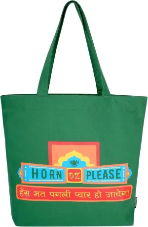 Canvas Big Zip Printed Handbag Tote, Cotton, Inner Pocket, Ecofriendly Bags for Women, Shopping Bag, Easy to Wash