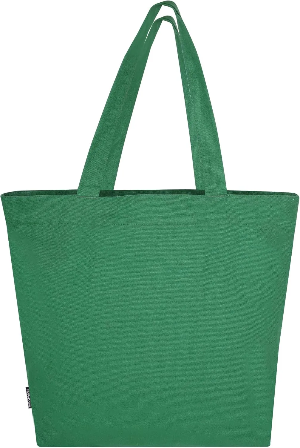 Canvas Big Zip Printed Handbag Tote, Cotton, Inner Pocket, Ecofriendly Bags for Women, Shopping Bag, Easy to Wash