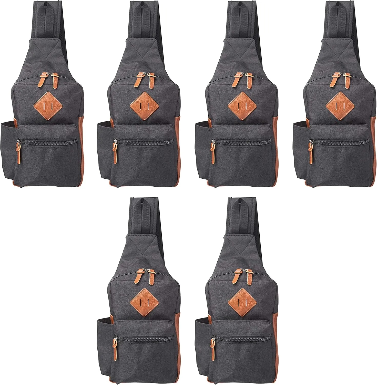 Carson Crossbody Shoulder Bag Set of 10, Bulk Pack - Perfect for Employees, Students, And For Everyday Use - Black