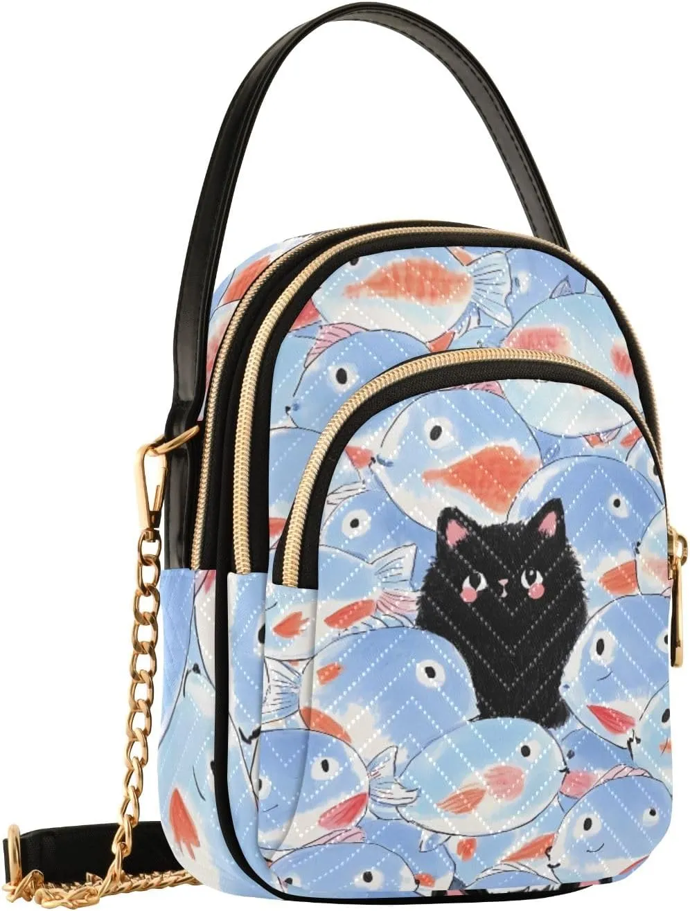 Cartoon Small Handbag Crossbody Bag for Women Quilted Bags Shoulder Purse Phone Wallet Chain Bag
