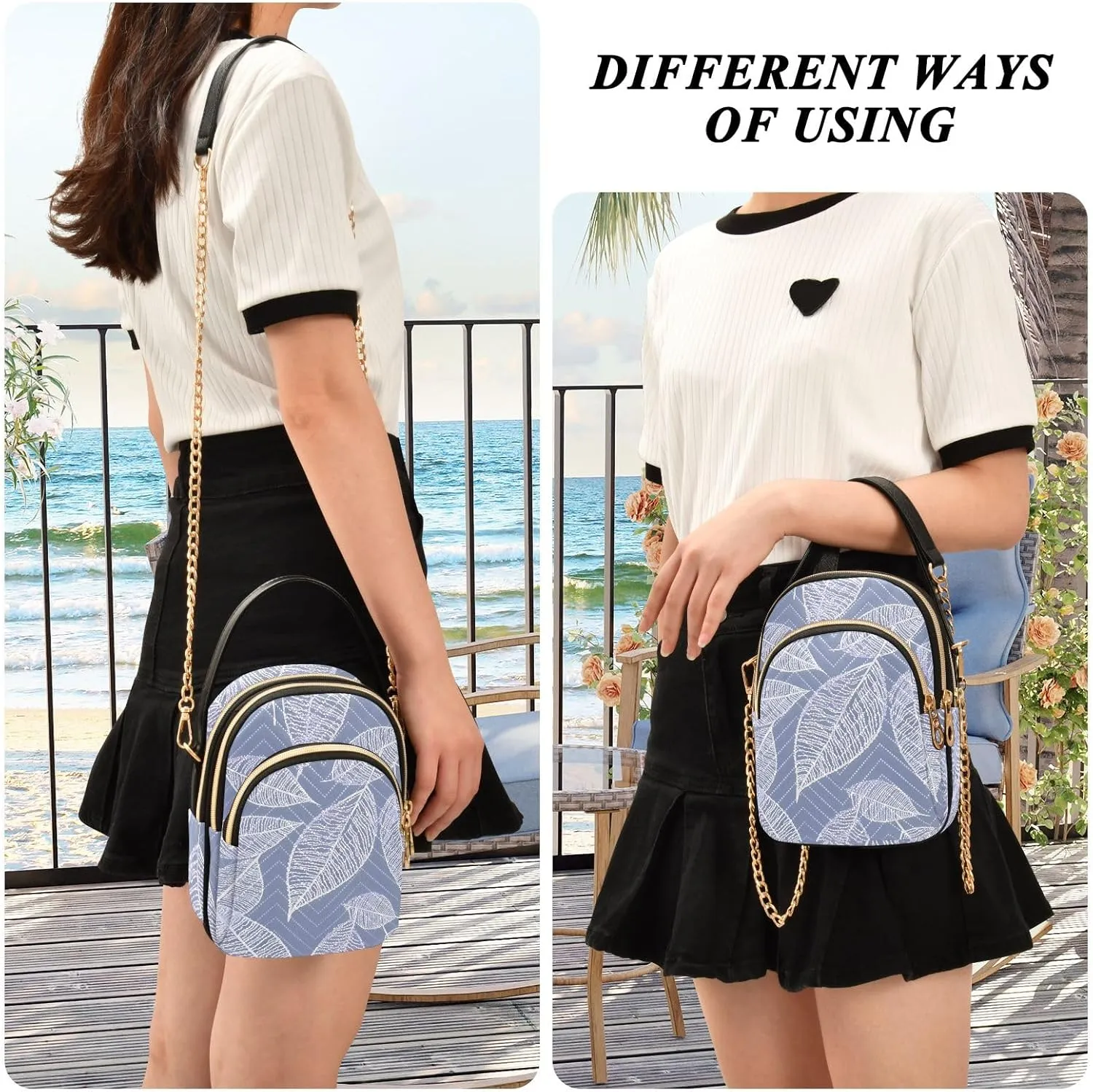 Cartoon Small Handbag Crossbody Bag for Women Quilted Bags Shoulder Purse Phone Wallet Chain Bag