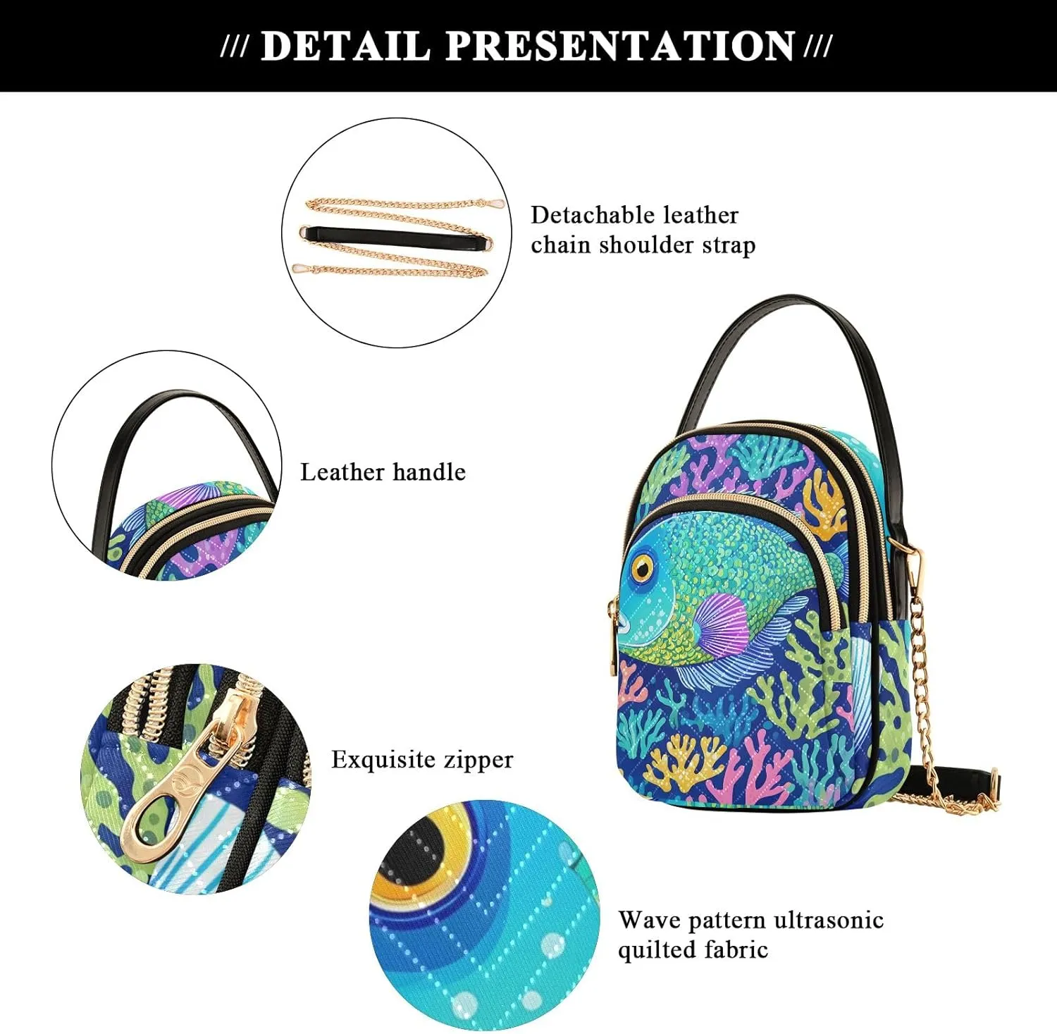 Cartoon Small Handbag Crossbody Bag for Women Quilted Bags Shoulder Purse Phone Wallet Chain Bag