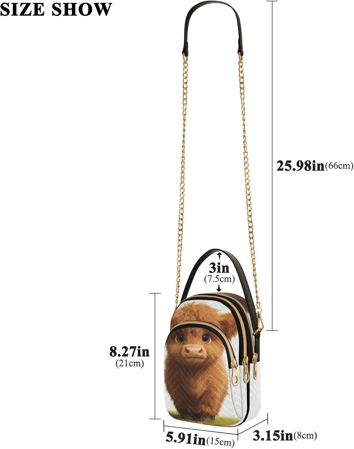 Cartoon Small Handbag Crossbody Bag for Women Quilted Bags Shoulder Purse Phone Wallet Chain Bag