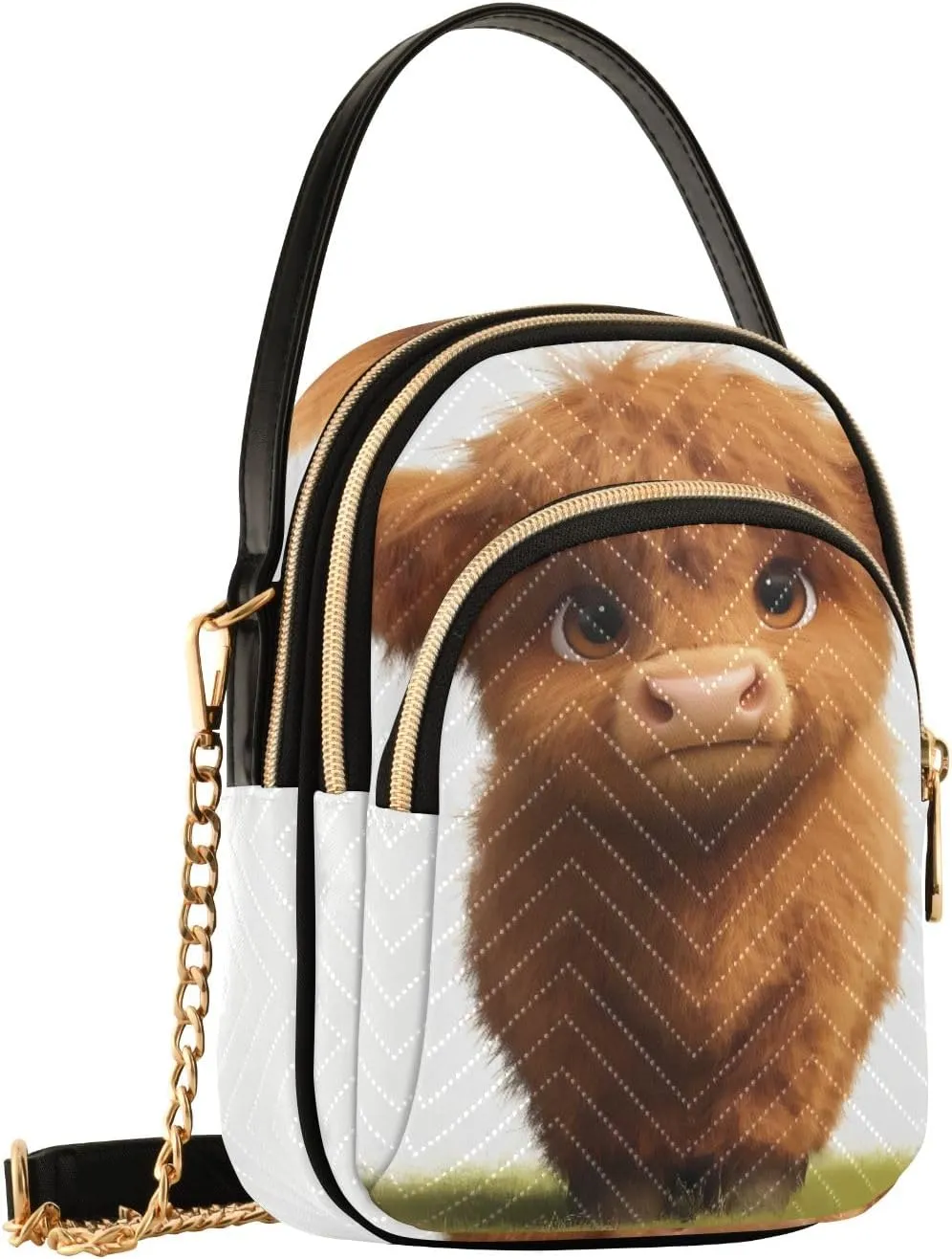 Cartoon Small Handbag Crossbody Bag for Women Quilted Bags Shoulder Purse Phone Wallet Chain Bag