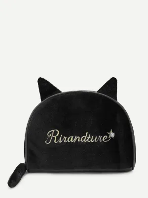 Cat Ear Design Makeup Clutch