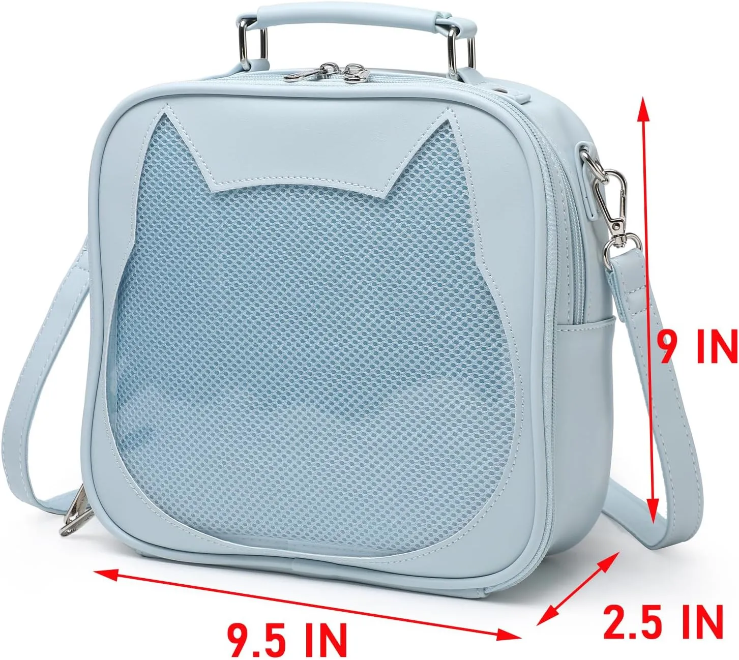 Cat Ita Bag Crossbody Bag Shoulder Bag Backpack Satchel Kawaii Purse with Pin Display