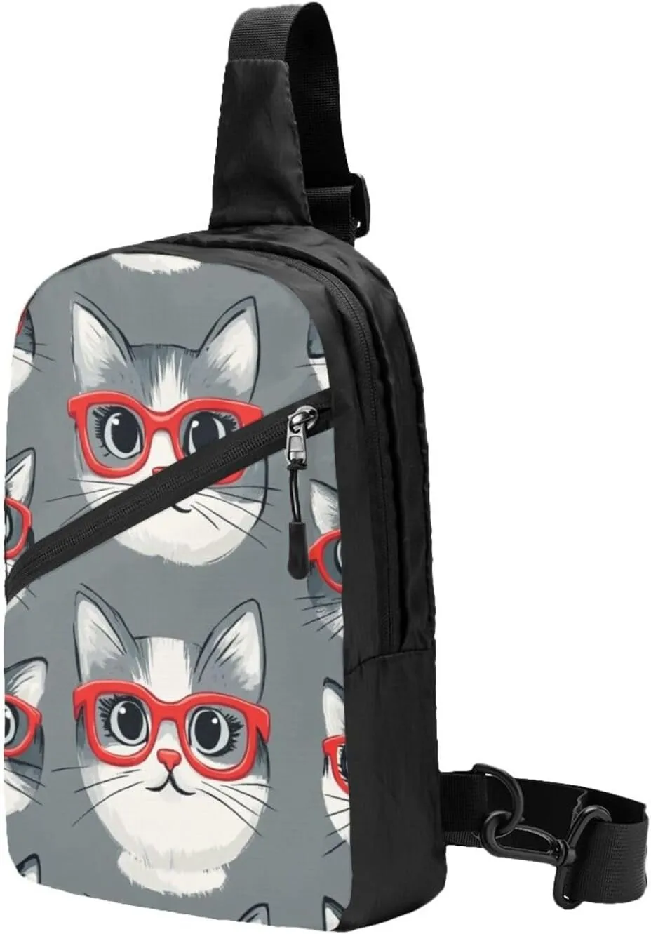 Cat Print Crossbody Bags For Women, Sling Bag For Men, Hiking Backpack Lightweight For Casual Outdoor Travel