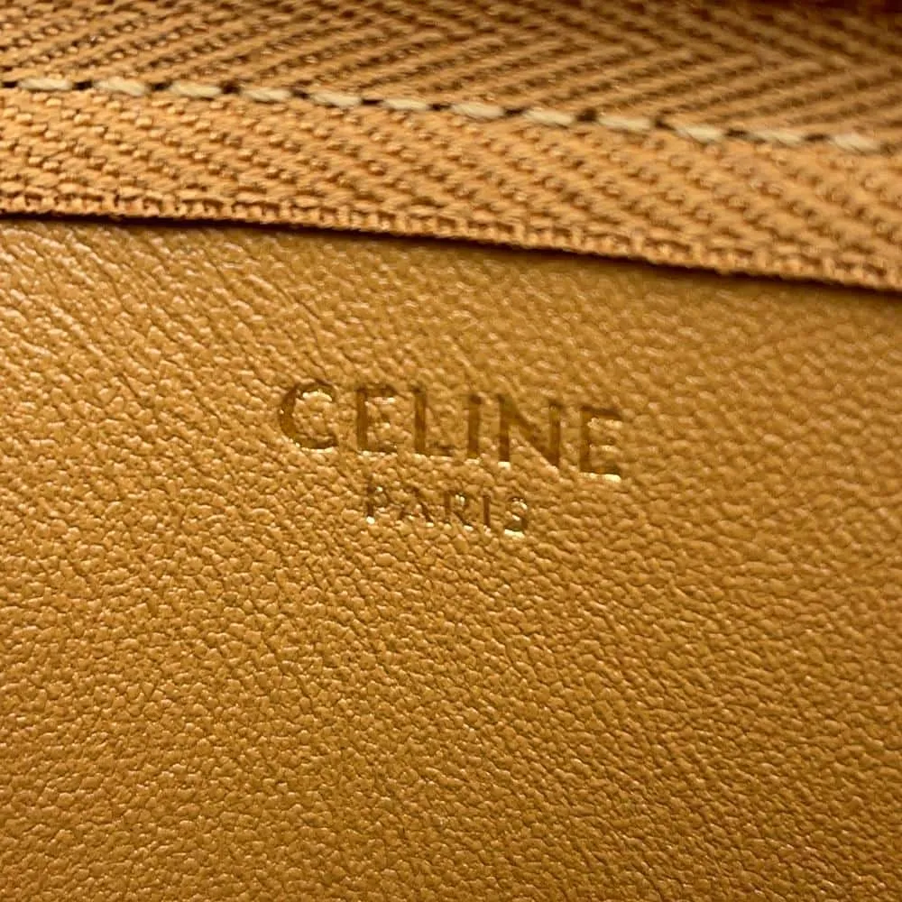 CELINE Louise 2WAYBag Brown116613GFT Suede Shearling Size Medium