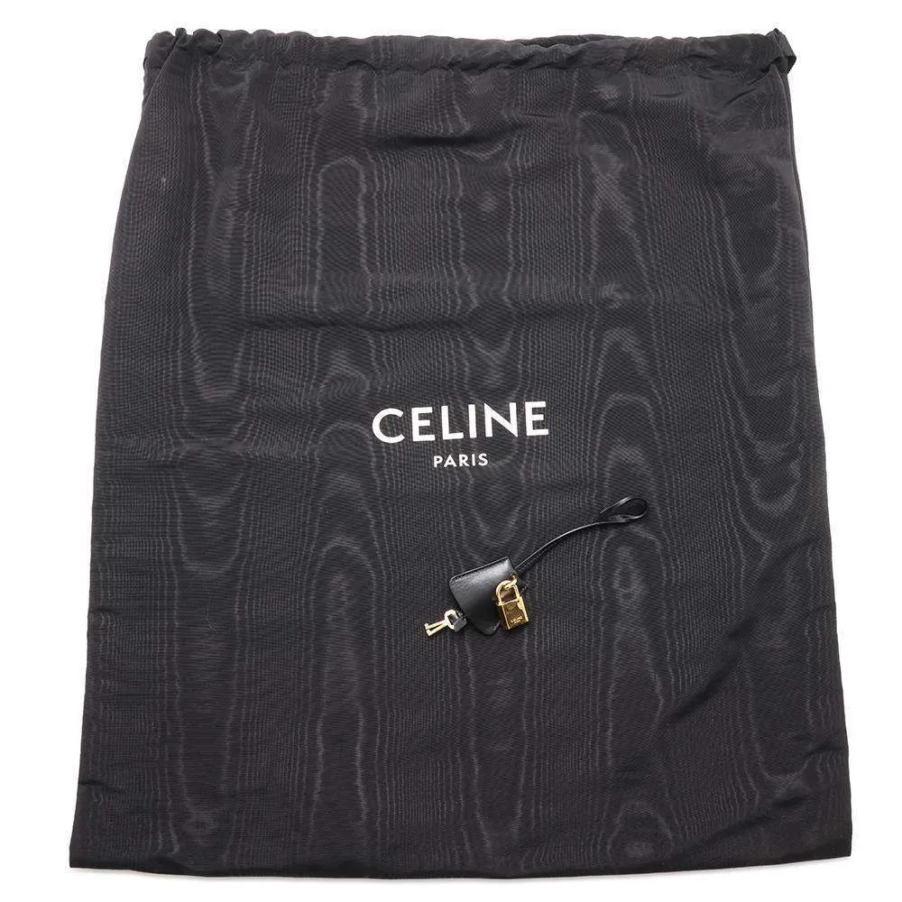 CELINE Triomphe Vertical Cabas Black/Brown191492CIM PVC Leather Size Large
