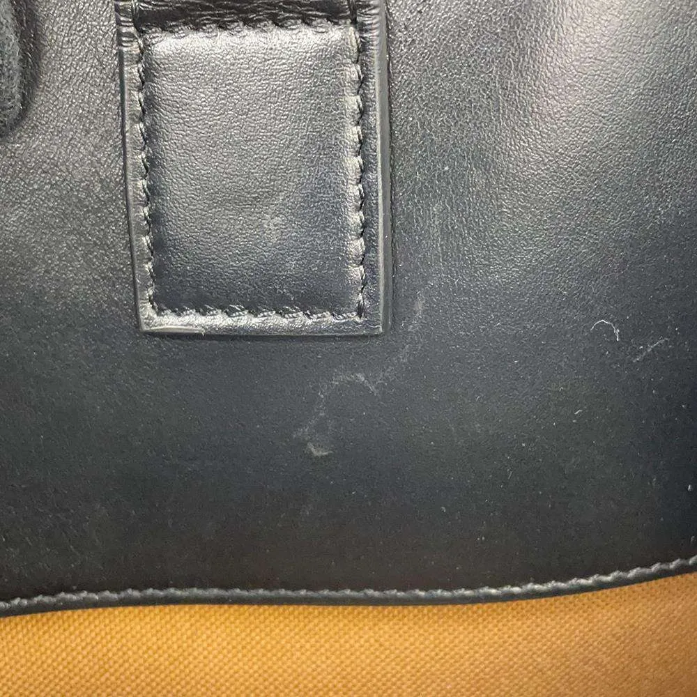CELINE Triomphe Vertical Cabas Black/Brown191492CIM PVC Leather Size Large