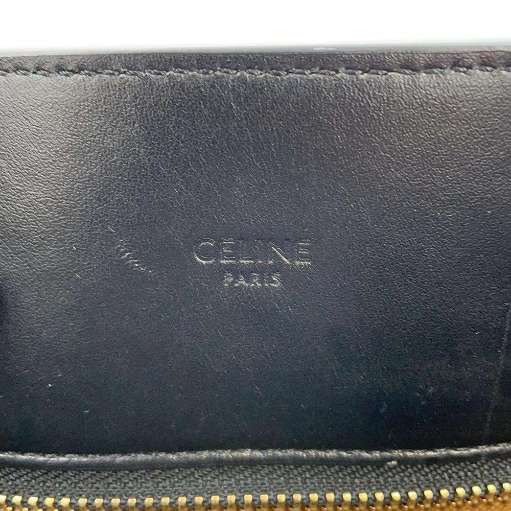CELINE Triomphe Vertical Cabas Black/Brown191492CIM PVC Leather Size Large