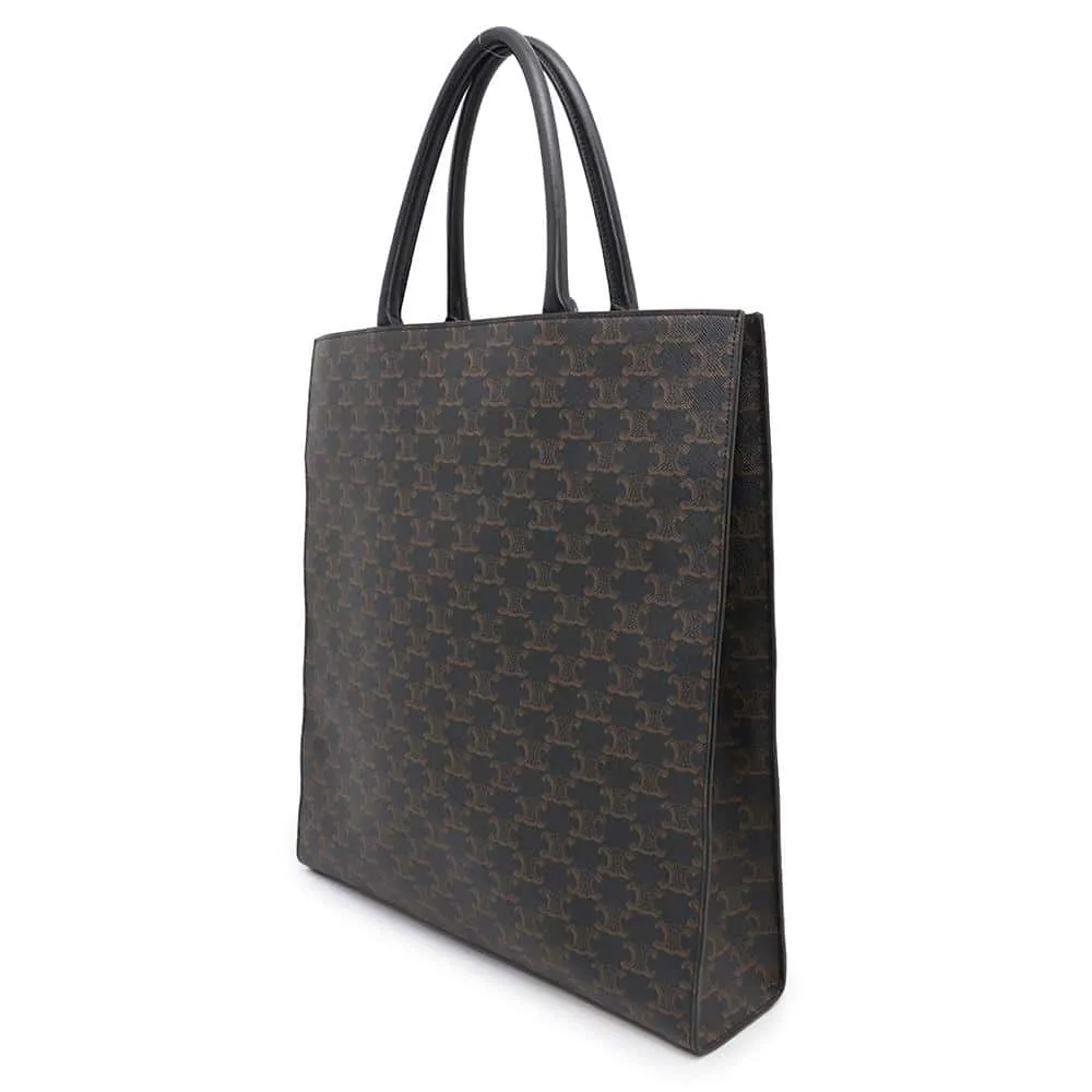 CELINE Triomphe Vertical Hippo Black/Brown191492 PVC Leather