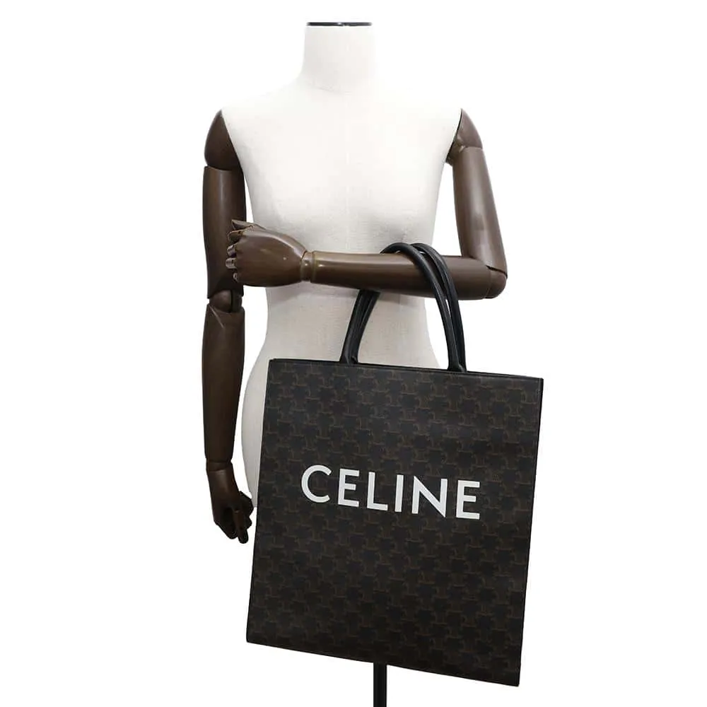 CELINE Triomphe Vertical Hippo Black/Brown191492 PVC Leather