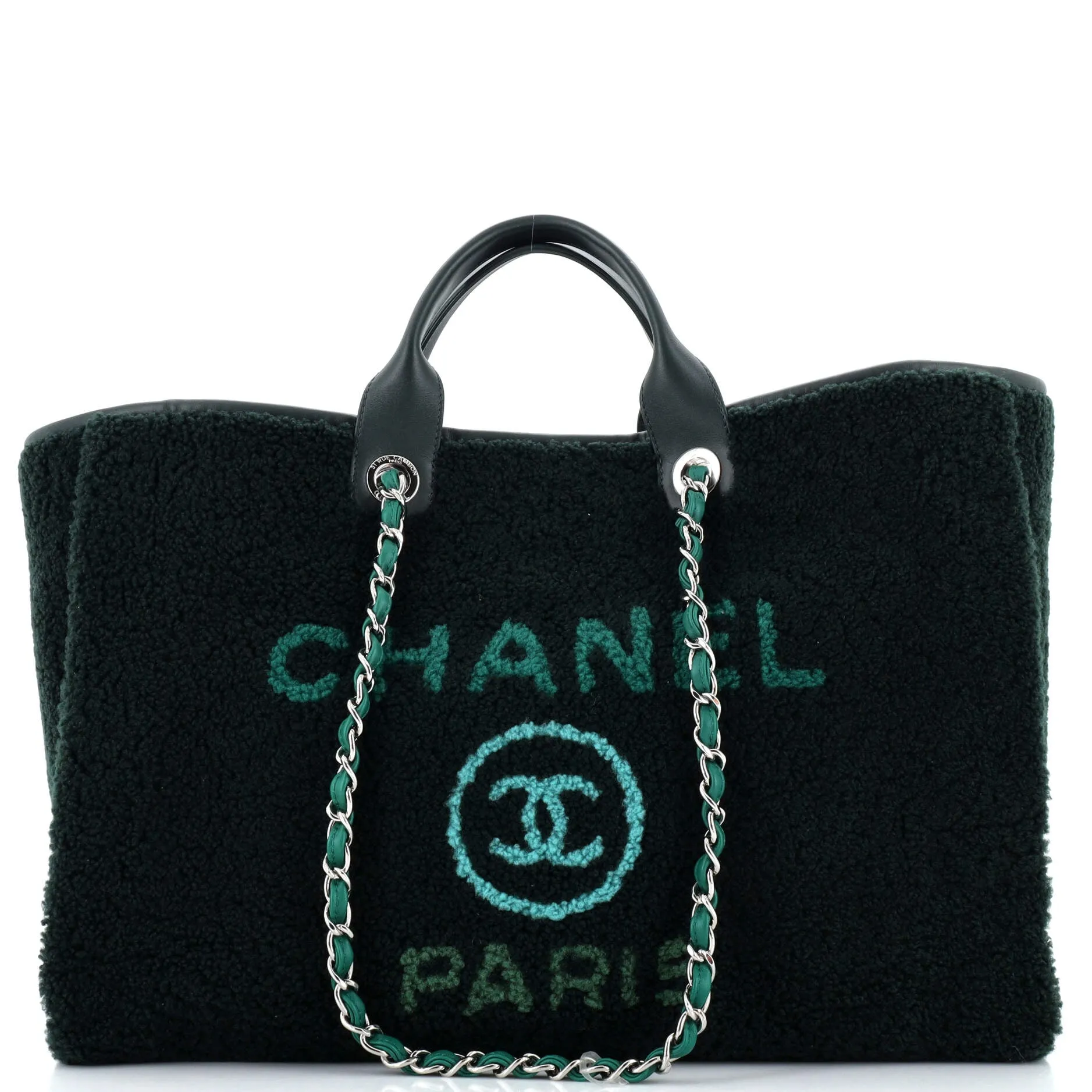 CHANEL Deauville Tote Shearling Large