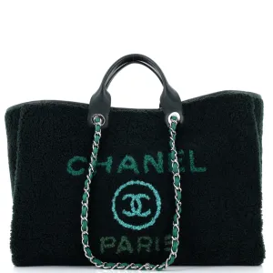 CHANEL Deauville Tote Shearling Large