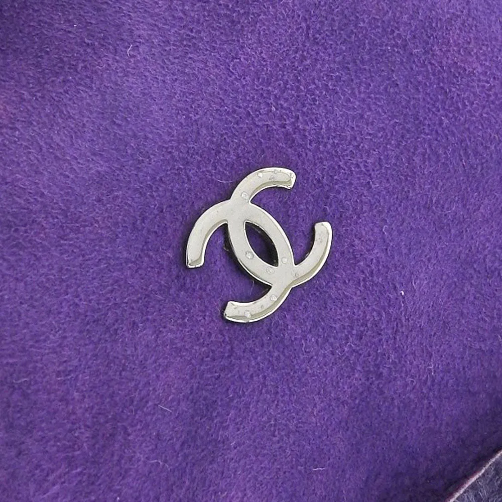Chanel Shearling Shoulder Bag Purple
