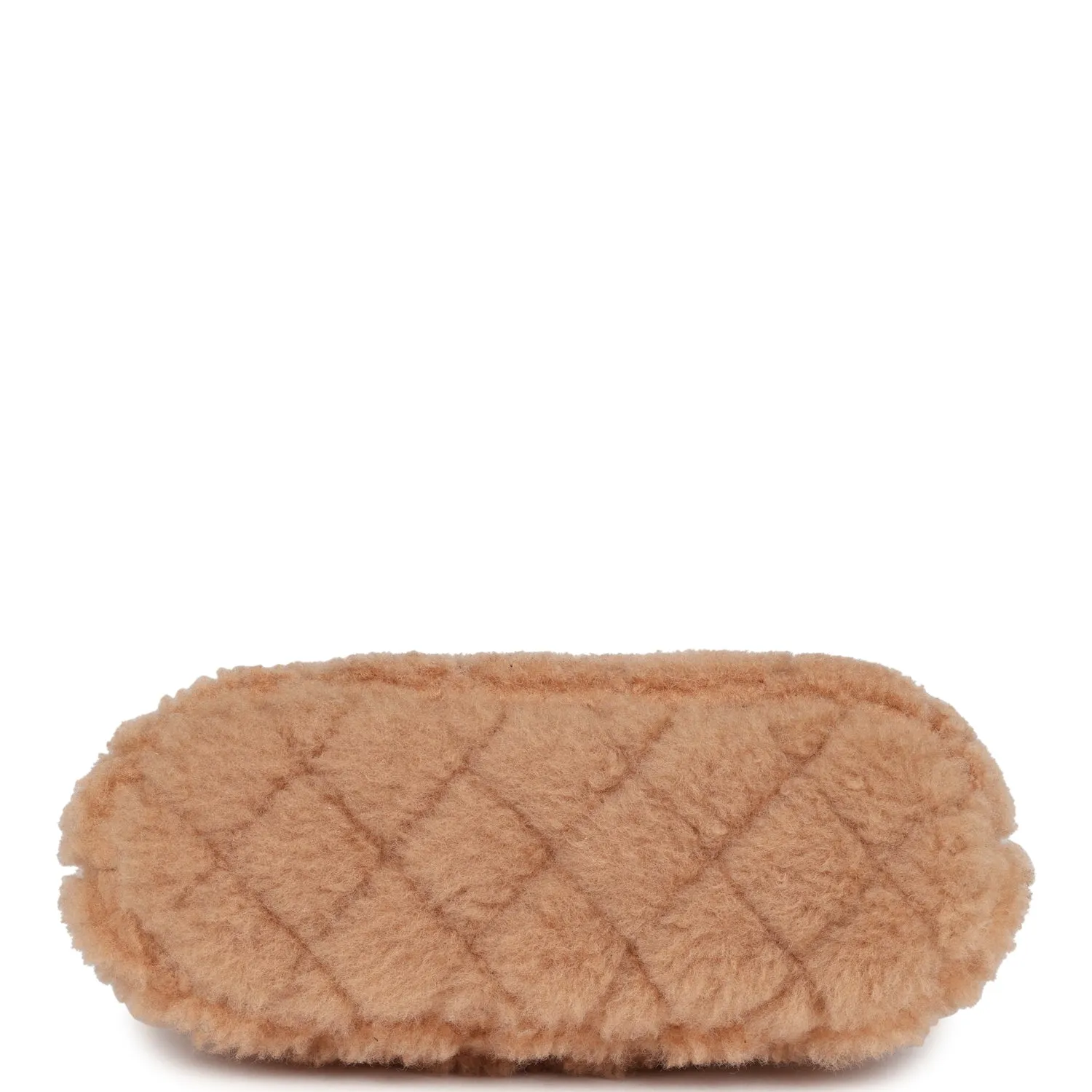 Chanel Small Crossbody Bag Light Brown Shearling Light Gold Hardware