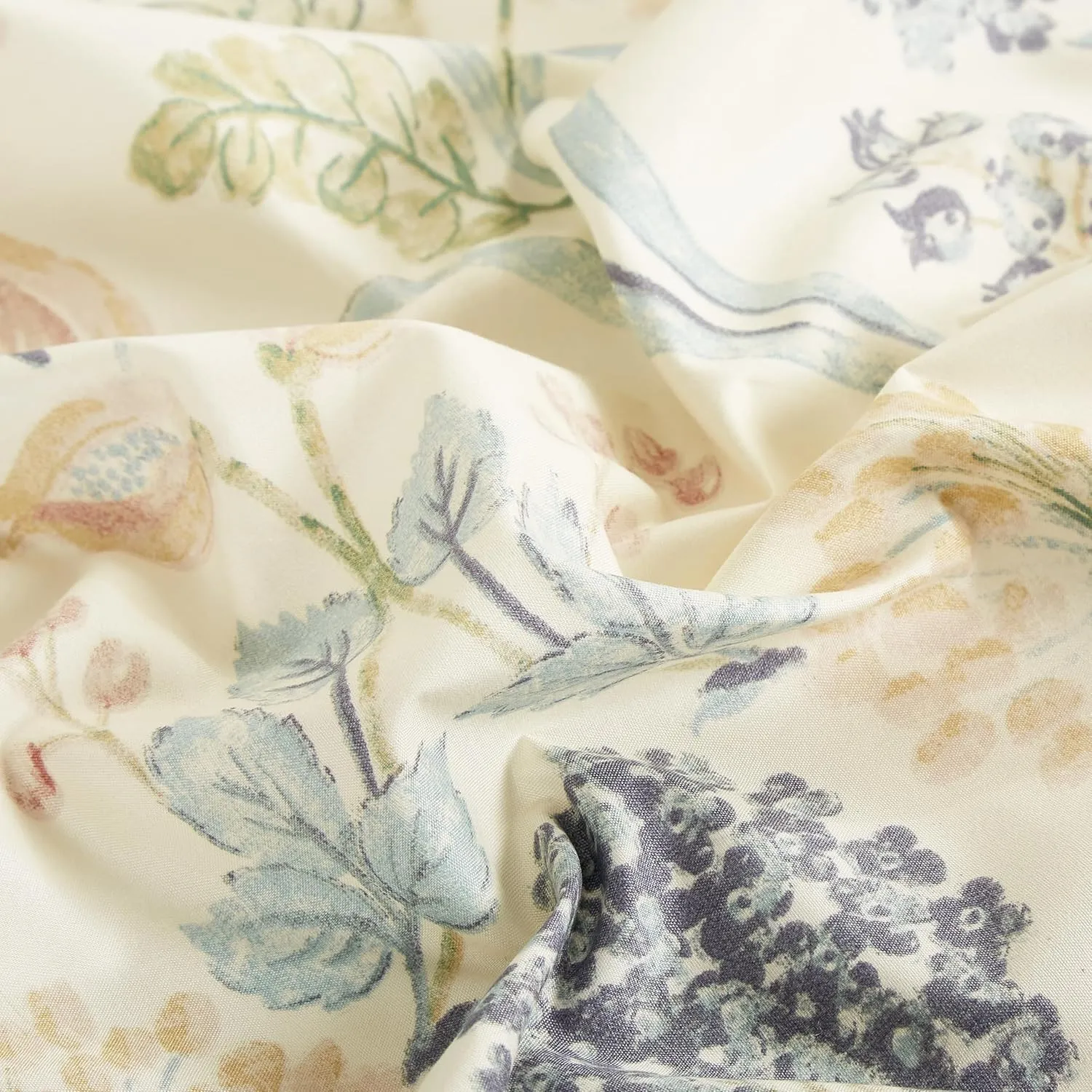 Chezmoi Collection Alyssa 4-Piece Floral Medallion Garden Bed Sheet Set - Multicolor Blue Green Red Yellow White Printed Microfiber 14-Inches Deep Pocket Sheets & Pillowcases Set, King