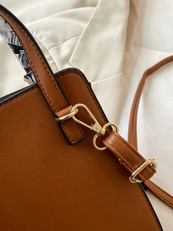 Chic Figure-Printed Split Joint Crossbody Handbag