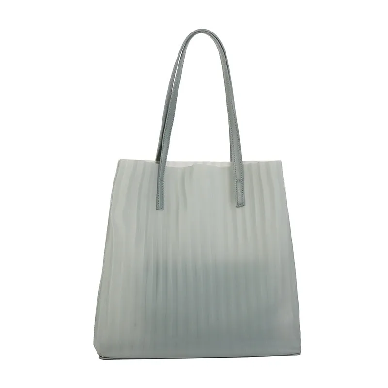 Chic Luxury Pleated Jelly Women's Large Tote Bag