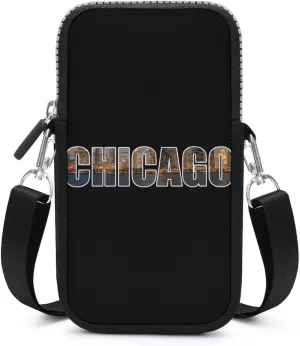 Chicagocity City Night Scene Sling Bag Anti Theft Small Crossbody Cell Phone Purse Bags for Women Men