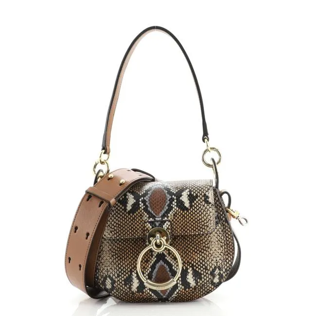 CHLOÉ TESS PYTHON CROSSBODY BAG