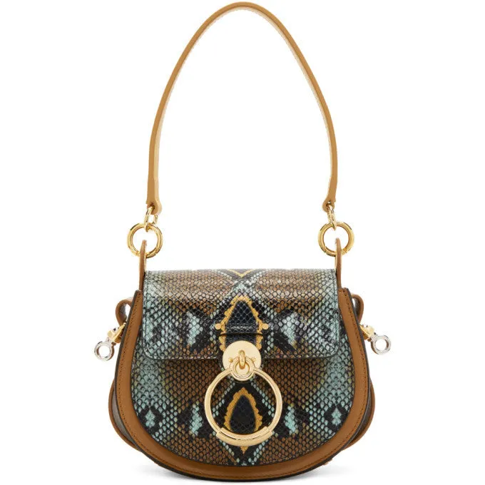 CHLOÉ TESS PYTHON CROSSBODY BAG