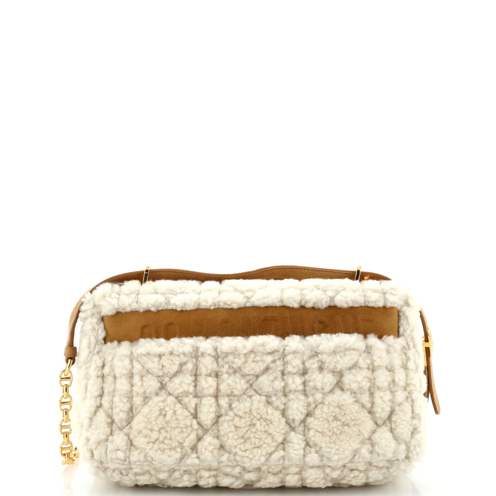 Christian Dior Caro Bag Cannage Quilt Shearling Medium