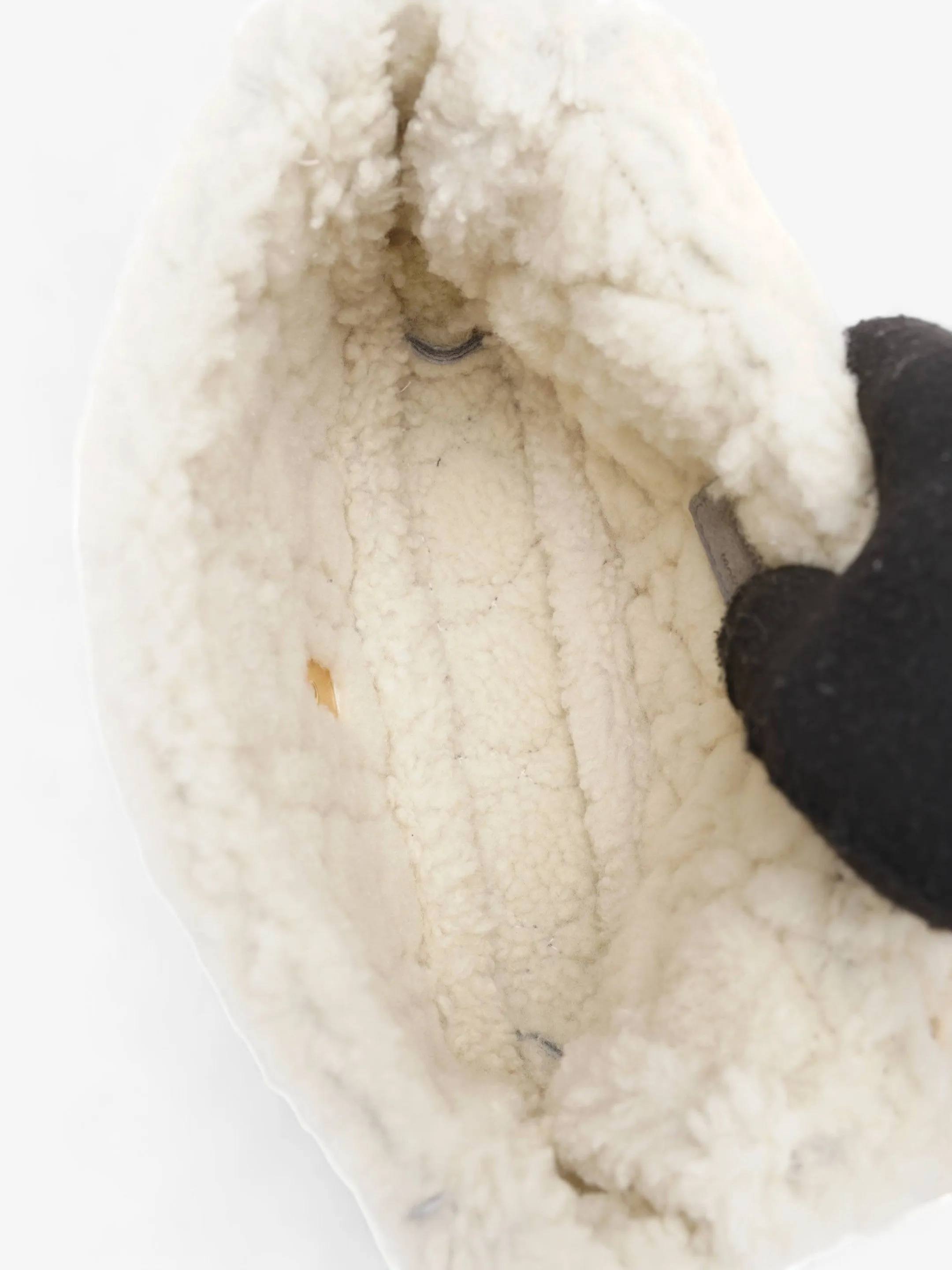 Christian Dior Small Caro Grey / Cream Shearling