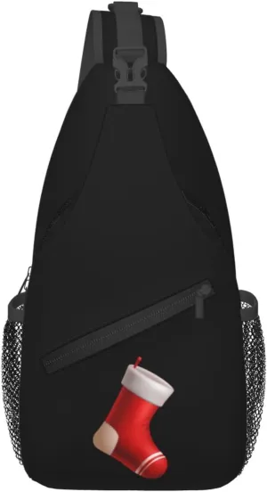 Christmas Stocking Crossbody Bags For Women Men Chest Backpack Gym Shoulder Bag Travel Outdoor Sports Casual Crossbody Bags