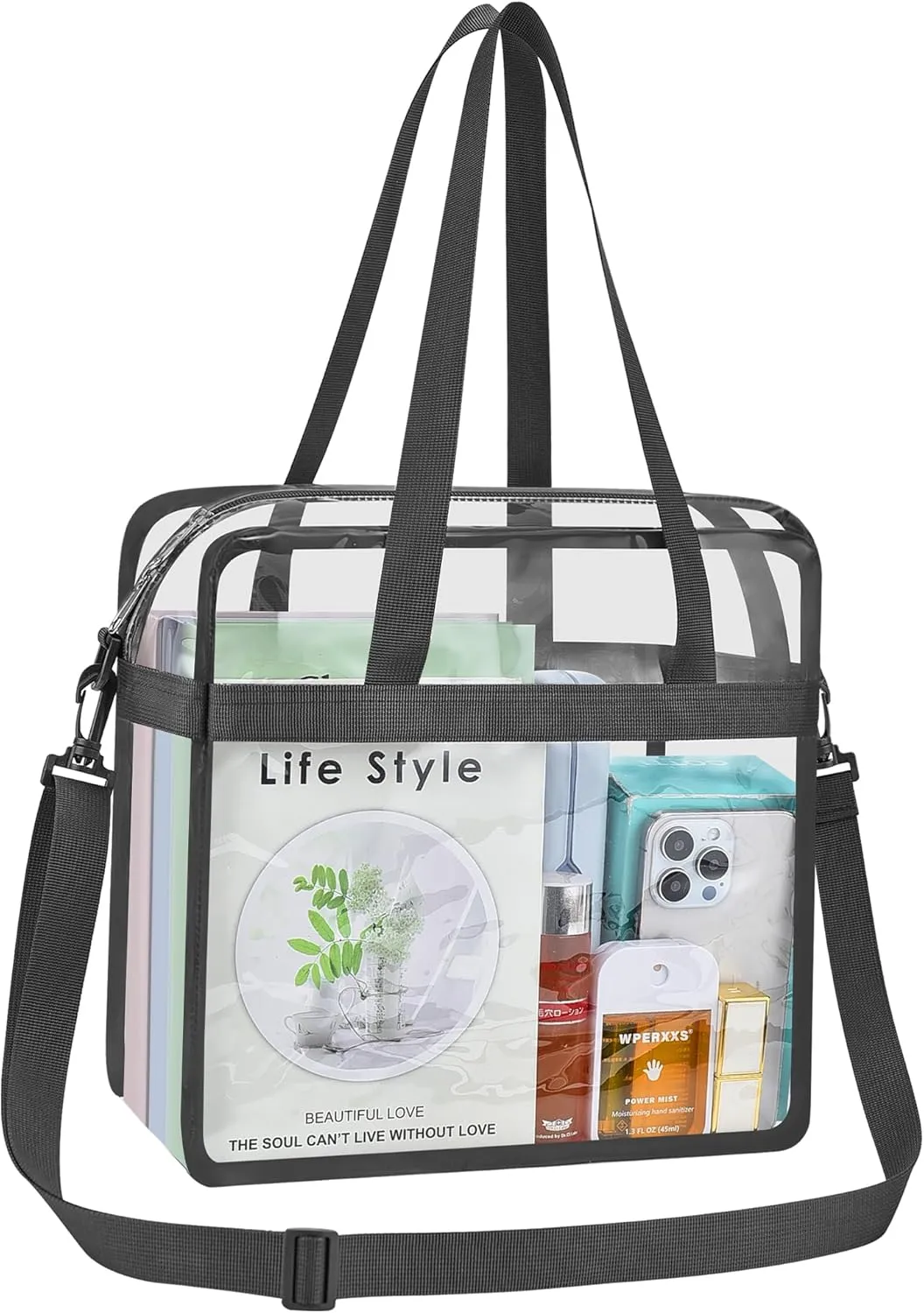 Clear Bag for Stadium Events 12×6×12 Clear Tote Bag for Concert,Sport,Festival