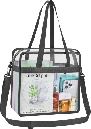 Clear Bag for Stadium Events 12×6×12 Clear Tote Bag for Concert,Sport,Festival