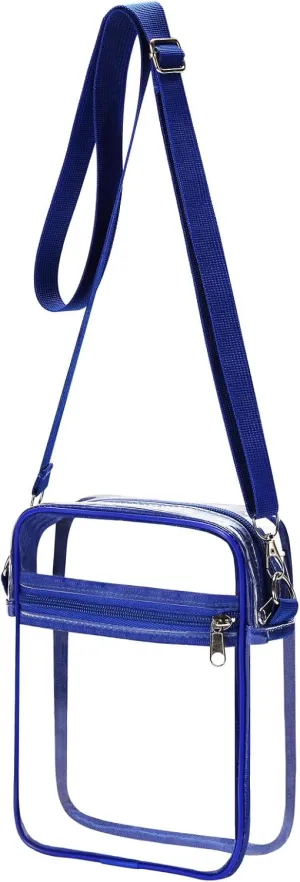 Clear Bag Stadium Approved - Clear Crossbody Purse Bag, with Adjustable Shoulder Strap for Women, Men